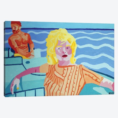 Woman In Boat Canvas Print #RKS26} by Randall Steinke Canvas Artwork