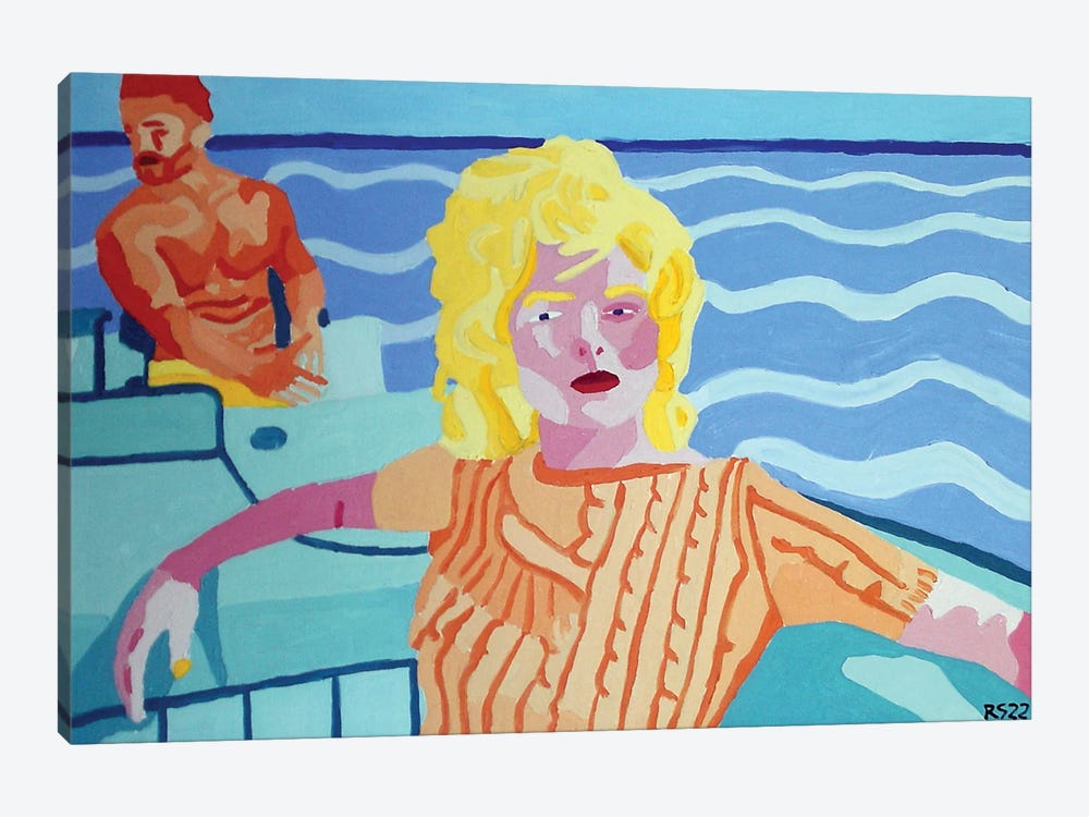 Woman In Boat by Randall Steinke 1-piece Art Print