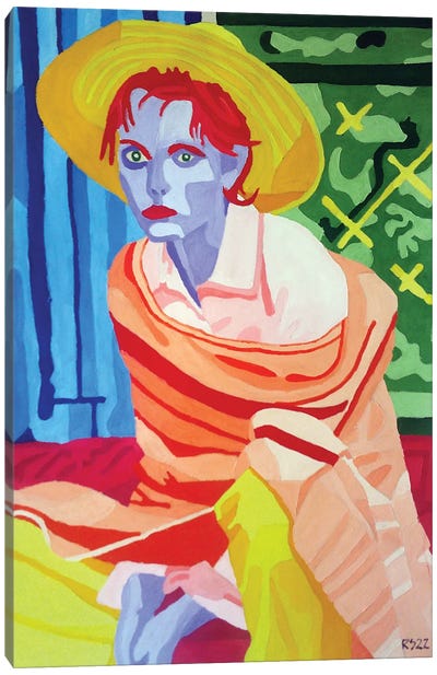 Sitting Woman Canvas Art Print - Randall Steinke
