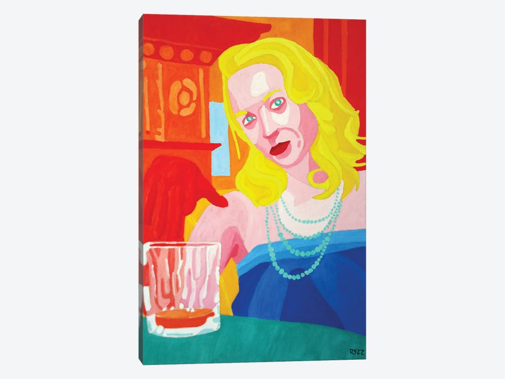 Woman With Drink by Randall Steinke 1-piece Canvas Art