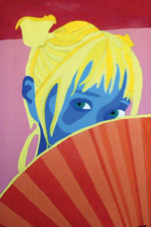 Woman With Fan by Randall Steinke wall art