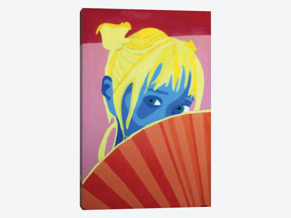 Woman With Fan by Randall Steinke 1-piece Canvas Art Print