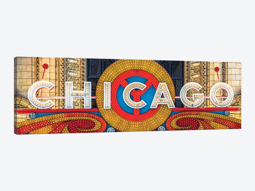 Chicago Theater Sign I by Raymond Kunst 1-piece Canvas Wall Art