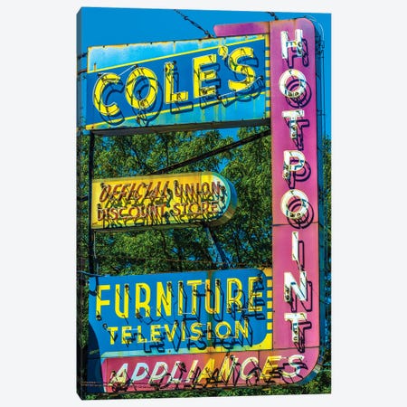 Coles Furniture Co., Lincoln Ave. Canvas Print #RKU23} by Raymond Kunst Canvas Print