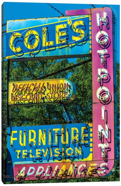 Coles Furniture Co., Lincoln Ave. Canvas Art Print - Raymond Kunst