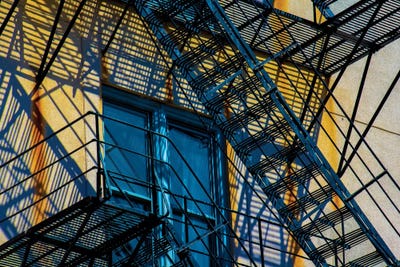 Congress Plaza Hotel Fire Escape by Raymond Kunst gallery poster