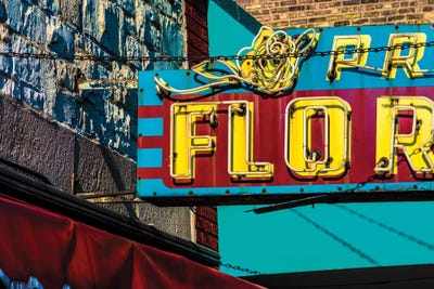 Prost Florist, Irving Park Rd. by Raymond Kunst framed canvas print