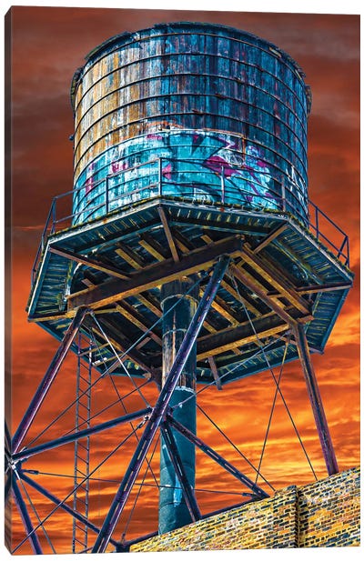 Water Tower Canvas Art Print - Raymond Kunst