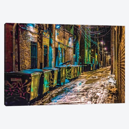 Alley In Uptown Canvas Print #RKU9} by Raymond Kunst Canvas Art