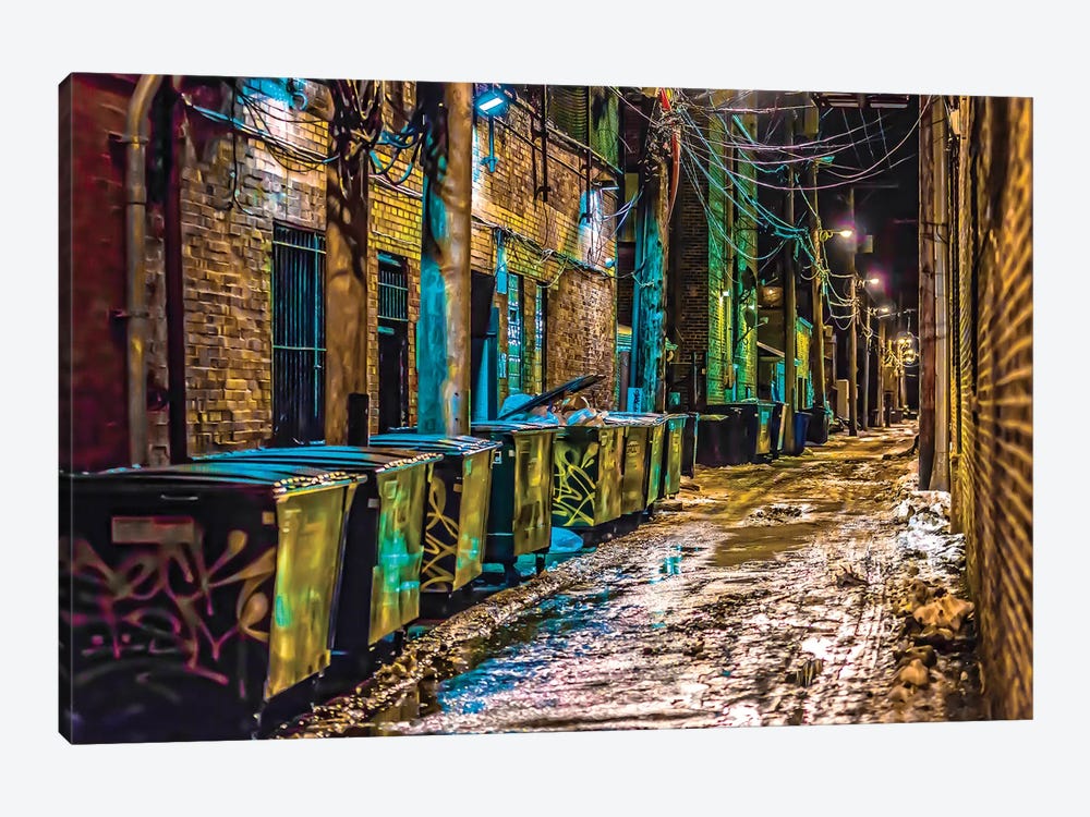 Alley In Uptown by Raymond Kunst 1-piece Canvas Artwork