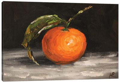 Clementine Canvas Art Print - Orange Art