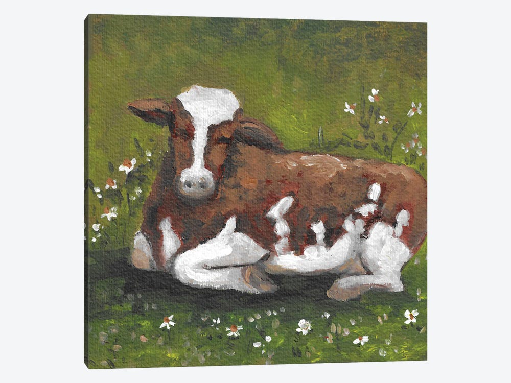 Cow by Romana Khomyn 1-piece Canvas Art Print