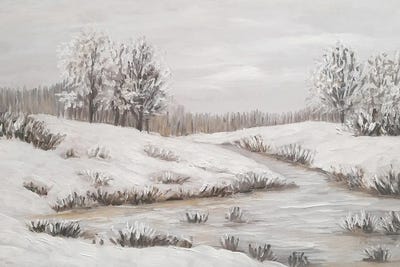 Winter Landscape by Romana Khomyn framed wall art