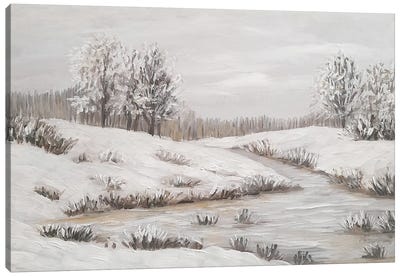 Winter Landscape Canvas Art Print - Romana Khomyn