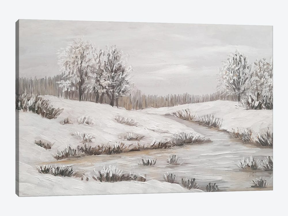 Winter Landscape by Romana Khomyn 1-piece Canvas Wall Art