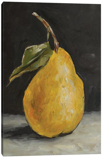 Yellow Pear Canvas Art Print - Romana Khomyn