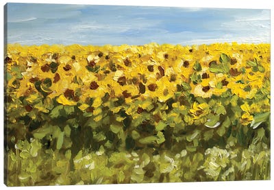 Sunflowers Landscape Canvas Art Print - Romana Khomyn