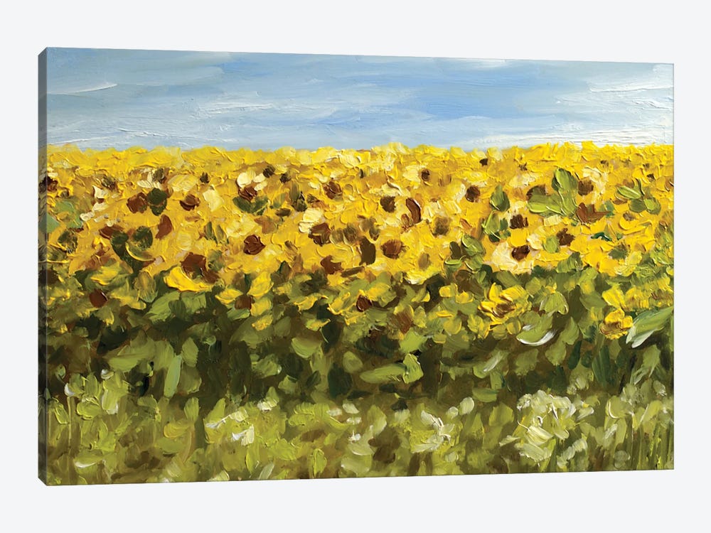Sunflowers Landscape by Romana Khomyn 1-piece Canvas Art
