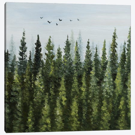 Rustic Forest Canvas Print #RKY131} by Romana Khomyn Canvas Print