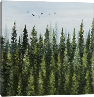 Rustic Forest Canvas Art Print - Romana Khomyn