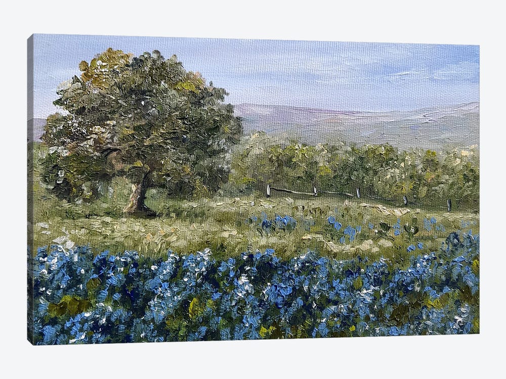 Texas Bluebonnets by Romana Khomyn 1-piece Canvas Art Print