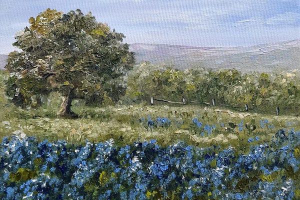 Bluebonnets: Texas Bluebonnets by Romana Khomyn