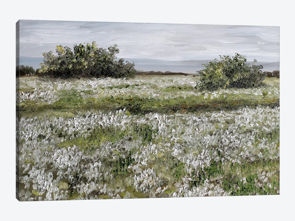 Spring Landscape With Blooming White Flowers by Romana Khomyn 1-piece Art Print