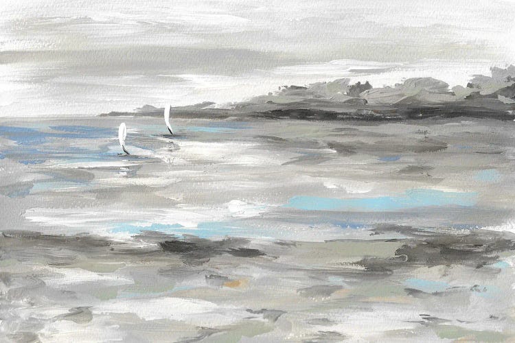 Abstract Seascape With Sailboats