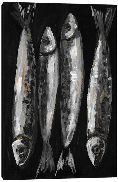 Sardines Canvas Art Print - Seafood Art