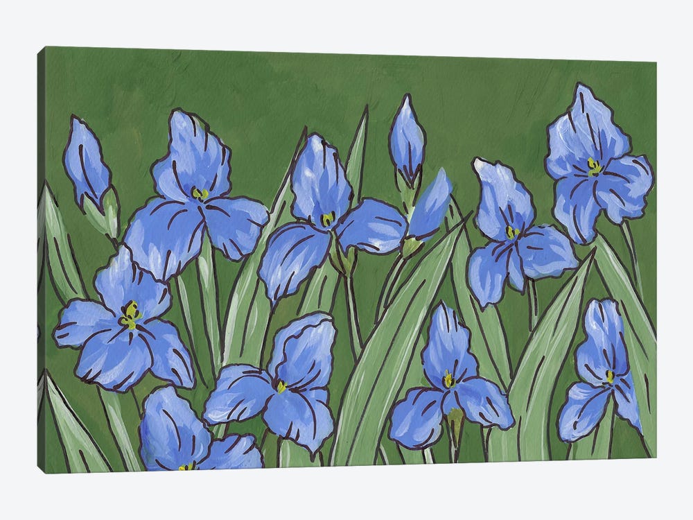 Irises Painting by Romana Khomyn 1-piece Art Print