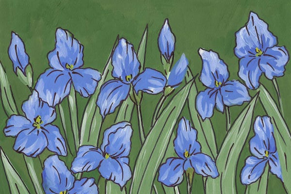 Irises: Irises Painting by Romana Khomyn