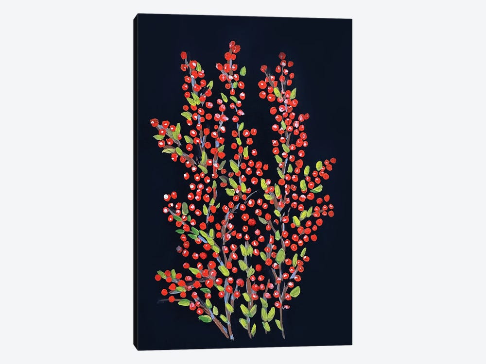 Christmas Winter Red Berries by Romana Khomyn 1-piece Art Print