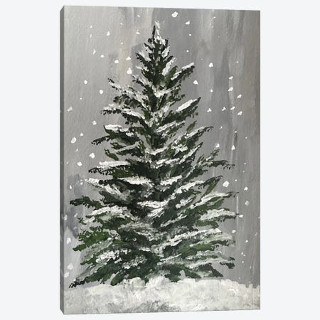 Winter Christmas Tree Canvas Print #RKY164} by Romana Khomyn Canvas Print