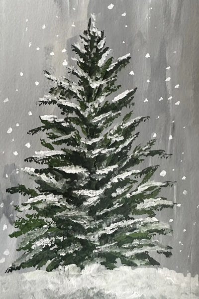 Rustic Winter: Winter Christmas Tree by Romana Khomyn