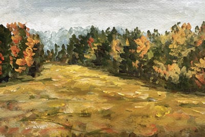 Autumn Forest Landscape by Romana Khomyn framed wall art