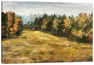 Autumn Forest Landscape Canvas Art Print - Romana Khomyn