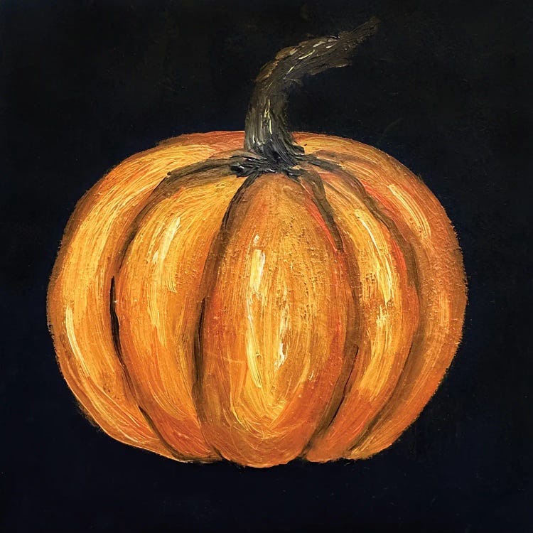 Moody Pumpkin Still Life by Romana Khomyn wall art