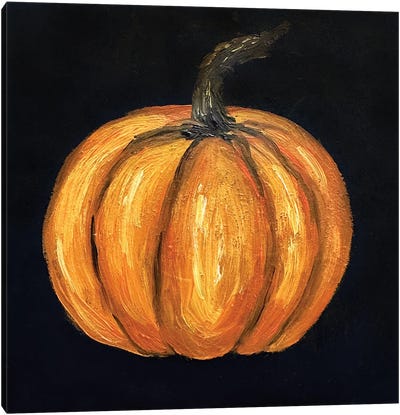 Moody Pumpkin Still Life Canvas Art Print