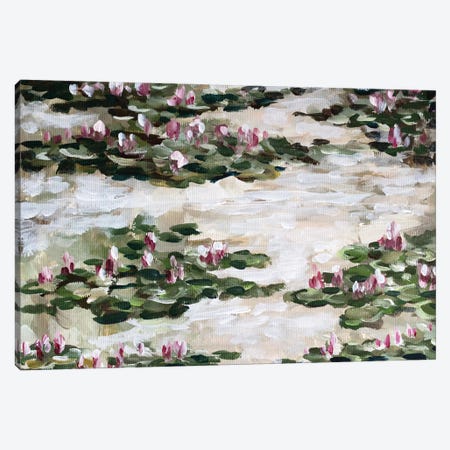 Pond With Lily Pads Canvas Print #RKY21} by Romana Khomyn Canvas Print