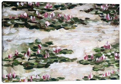 Pond With Lily Pads Canvas Art Print - Romana Khomyn