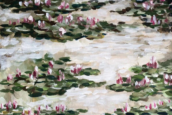 Water Lilies: Pond With Lily Pads by Romana Khomyn