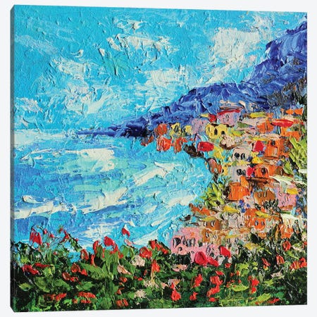 Amalfi Coast Canvas Print #RKY40} by Romana Khomyn Canvas Art Print