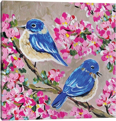 Bluebird Canvas Art Print - Romana Khomyn