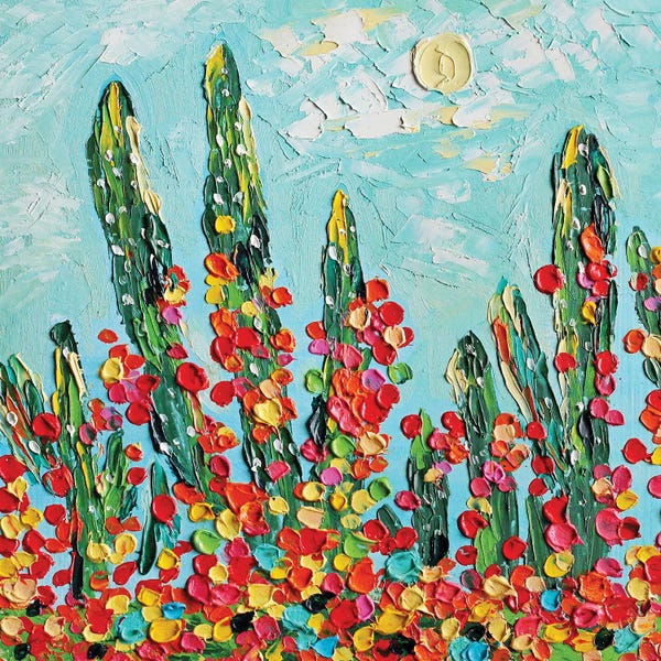 Western Décor: Cactus II by Romana Khomyn