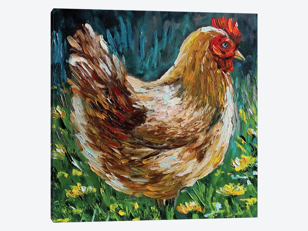 Chicken by Romana Khomyn 1-piece Canvas Print