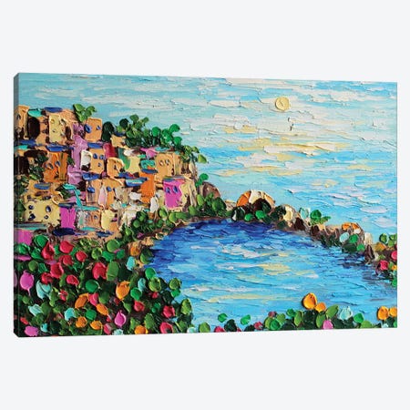 Cinque Terre Canvas Print #RKY52} by Romana Khomyn Canvas Art