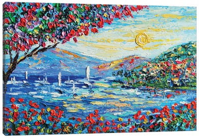 Greece Seascape Canvas Art Print - Greece Art