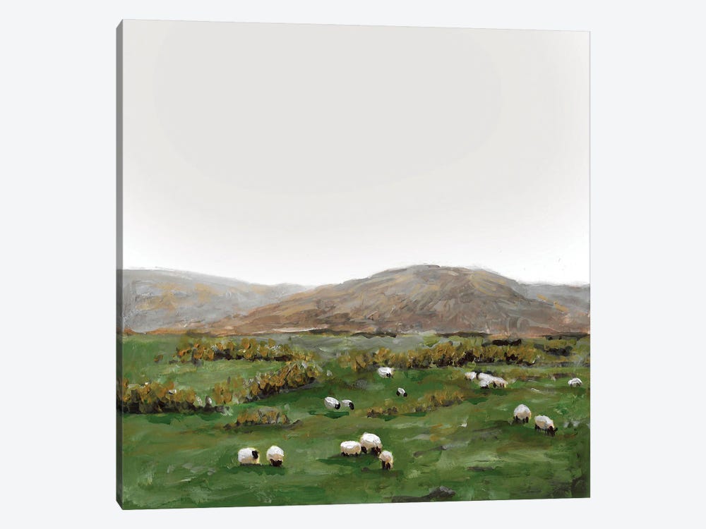 Sheep Grazing by Romana Khomyn 1-piece Canvas Artwork