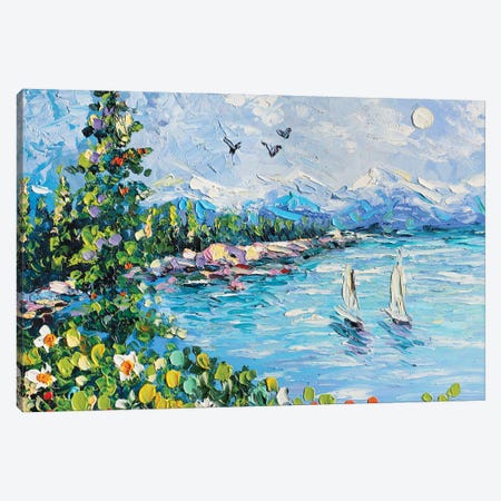 Lake Tahoe Canvas Print #RKY67} by Romana Khomyn Canvas Artwork