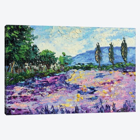 Lavender. Field Provence Canvas Print #RKY68} by Romana Khomyn Art Print